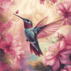 Diamond painting - Mooie kolibrie