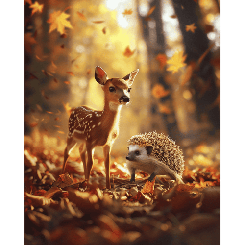 Diamond painting - Herfstvrienden