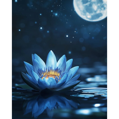 Magische blauwe lotusbloem