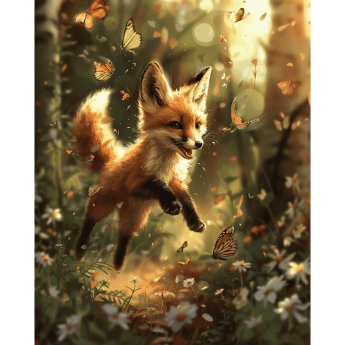 Diamond painting - Blije vos