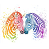 Kleurrijk zebrapaar