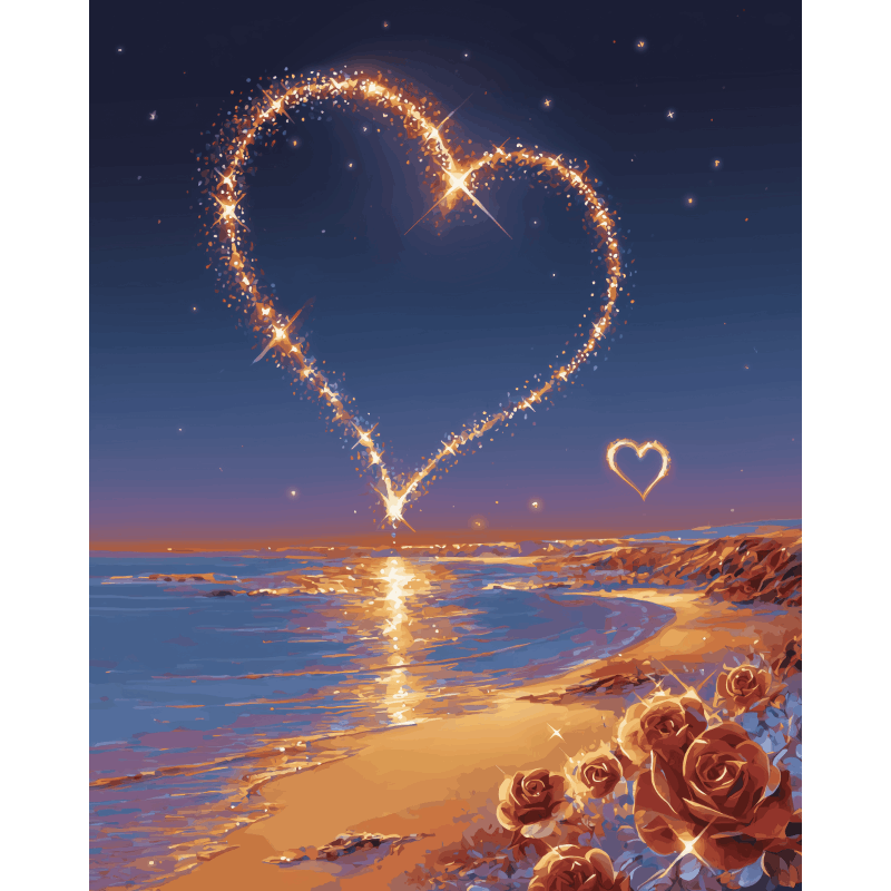 Liefdesvuurwerk-Diamond Painting