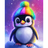 Magische kleurrijke pinguïn