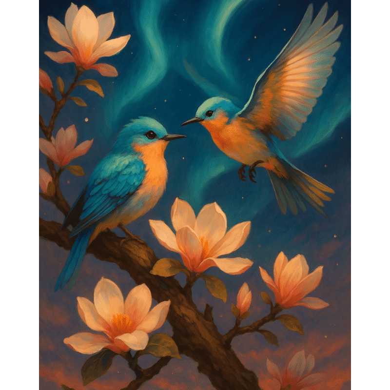 Kersenbloesemvogels-Diamond Painting