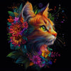 Kat met bloemen