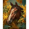 Paard tussen zonnebloemen-Diamond Painting