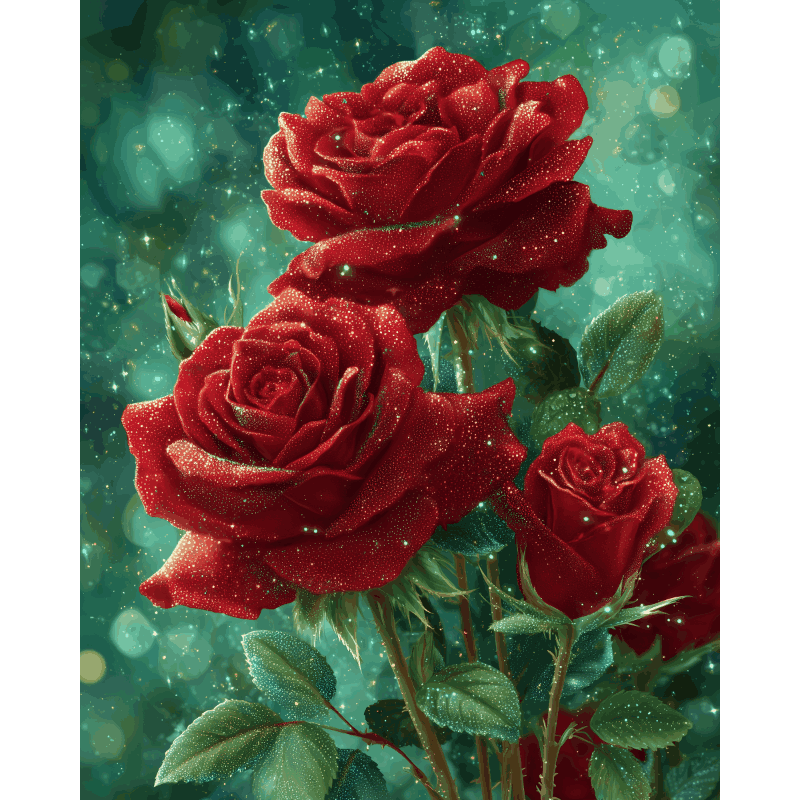 Rozen zijn rood-Diamond Painting