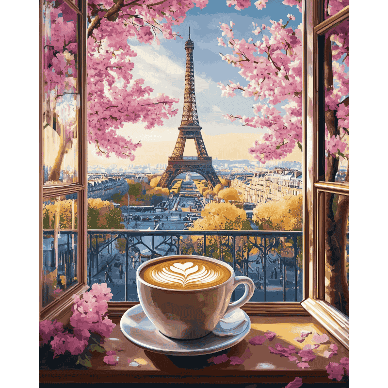 Cappuccino in Parijs - Diamond Painting