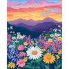 Kleurrijk bloemenlandschap - Diamond Painting