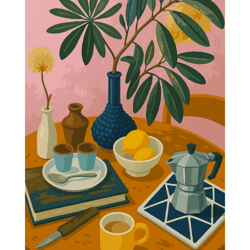 Citroenen & Espresso - Diamond Painting
