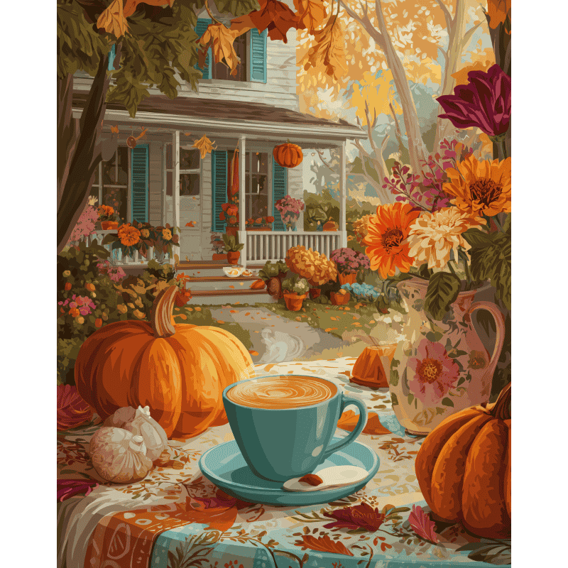 Halloween-ochtend - Diamond Painting