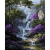 Paarse waterval - Diamond Painting