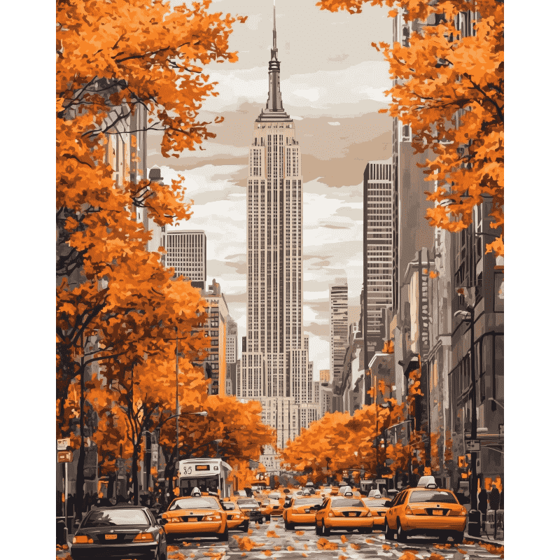 Herfst in New York - Diamond Painting