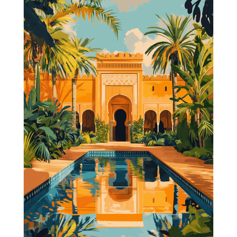 Spiegelingen van Marrakech - Diamond Painting