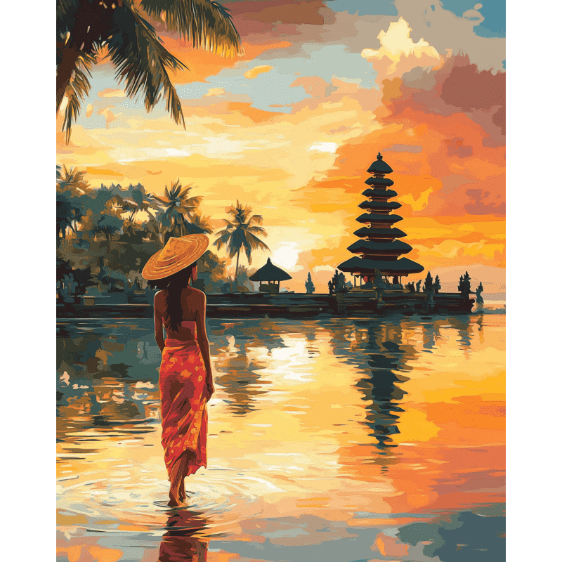 Bali Zonsondergang - Diamond Painting