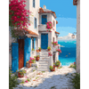 Mediterrane straat - Diamond Painting