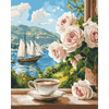 Koffie met uitzicht - Diamond Painting