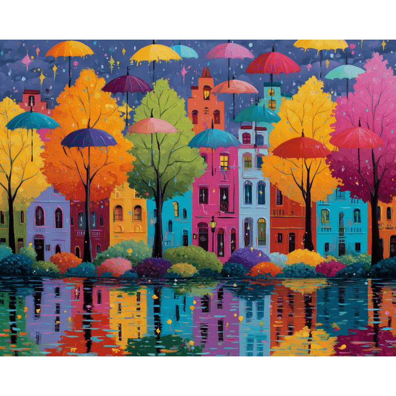 Straat vol kleur - Diamond Painting
