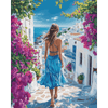 Straatje in Santorini - Diamond Painting