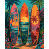 Kleurrijke surfplanken - Diamond Painting