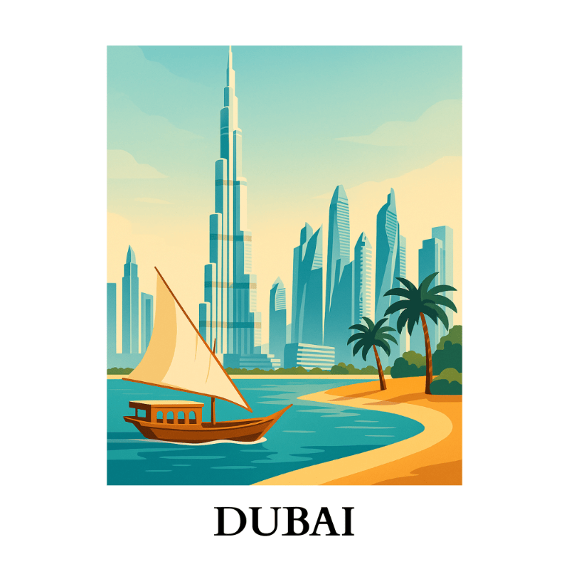 Reisposter - Dubai - Diamond Painting