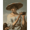 Vrouw met brede hoed - Caesar Boetius van Everdingen - Diamond Painting