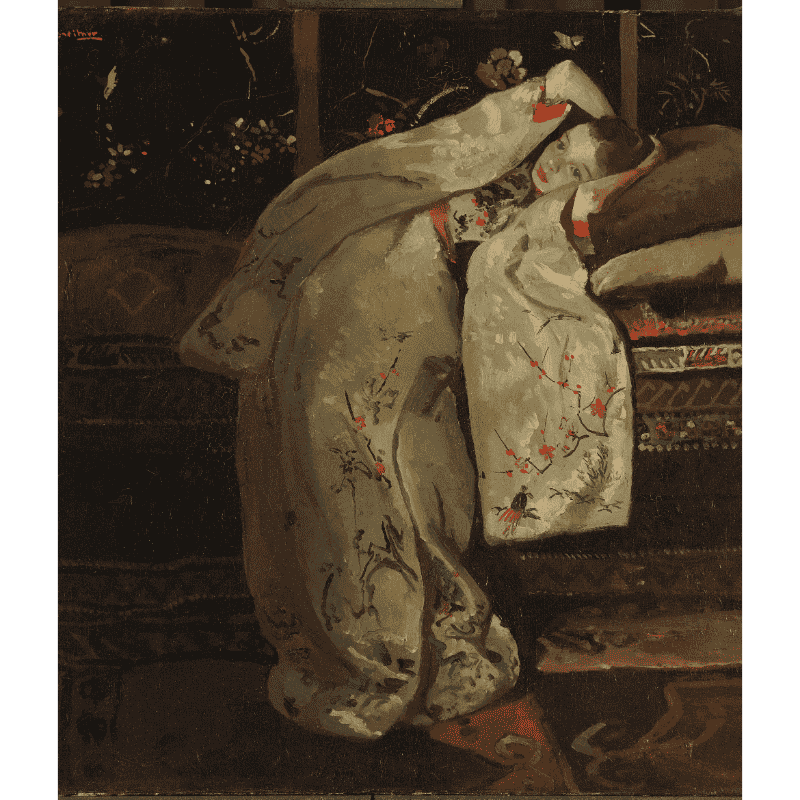 Meisje in witte kimono - George Hendrik Breitner - Diamond Painting