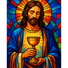 Glas-in-lood Jezus - Diamond Painting