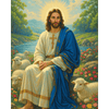 Jezus met lammeren - Diamond Painting