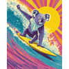 Surfende koala - Diamond Painting