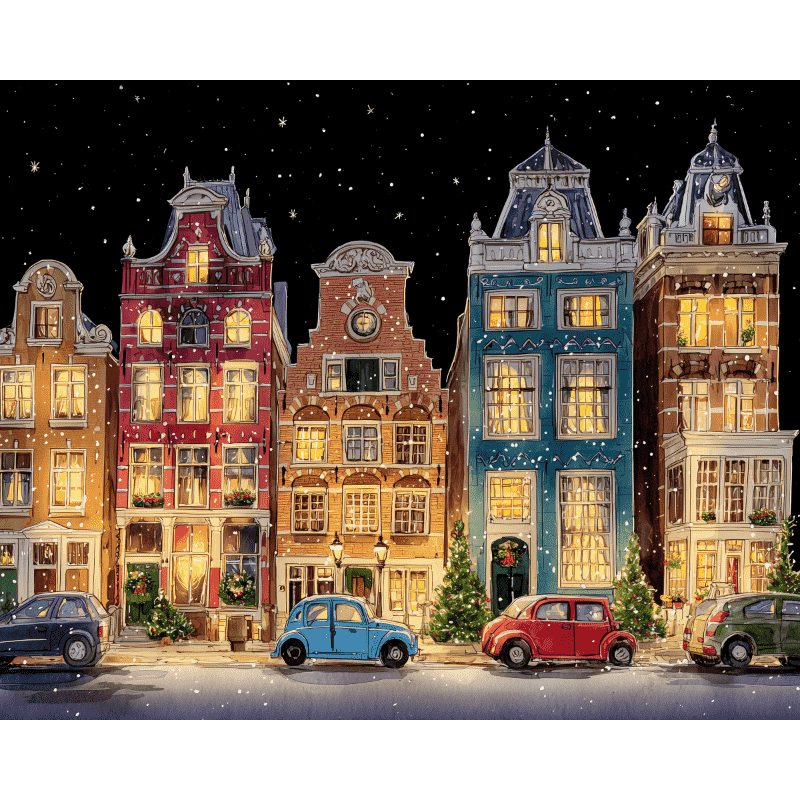 Kerstavond in Amsterdam - Diamond Painting