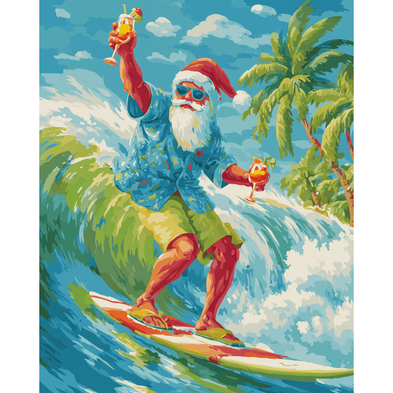 Kerstman in Australië - Diamond Painting