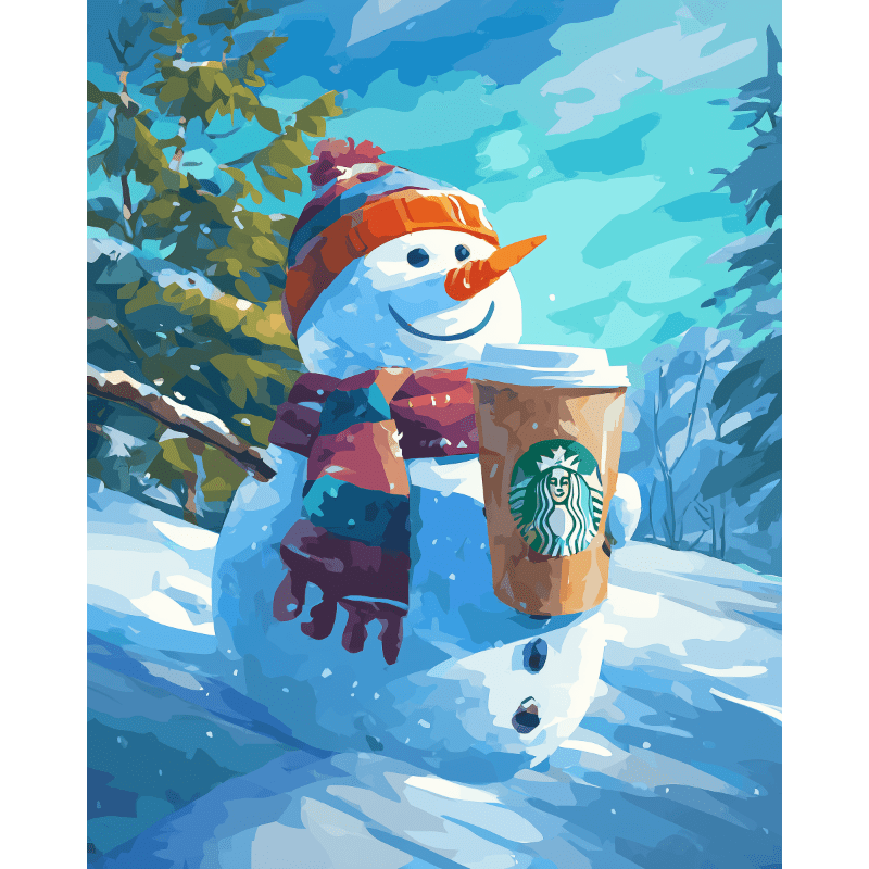 Sneeuwdag-latte - Diamond Painting
