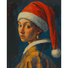 Kerstmeisje met de parel - Diamond Painting