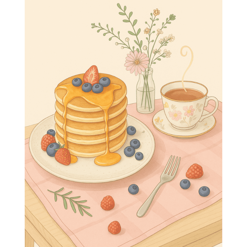 Pannenkoeken met liefde - Diamond Painting