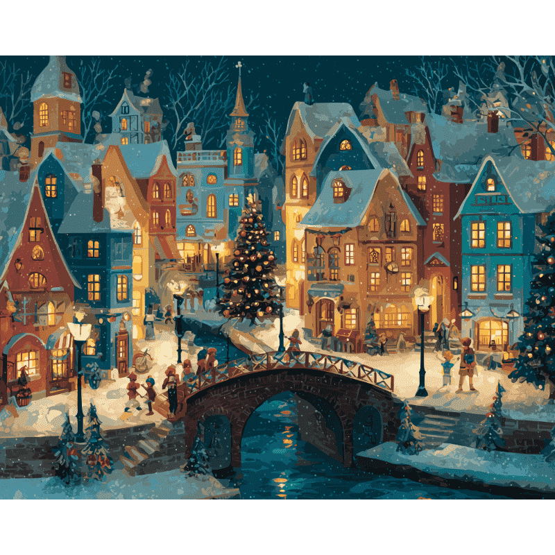 Magisch dorp - Diamond Painting