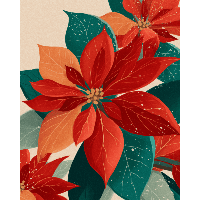 Bloei van december - Diamond Painting