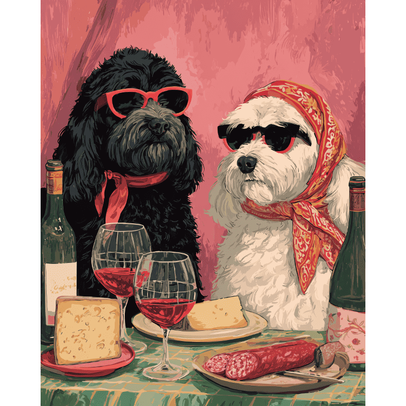 Elegante honden - Diamond Painting