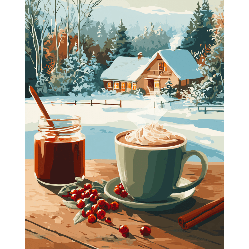 Een knusse winter - Diamond Painting