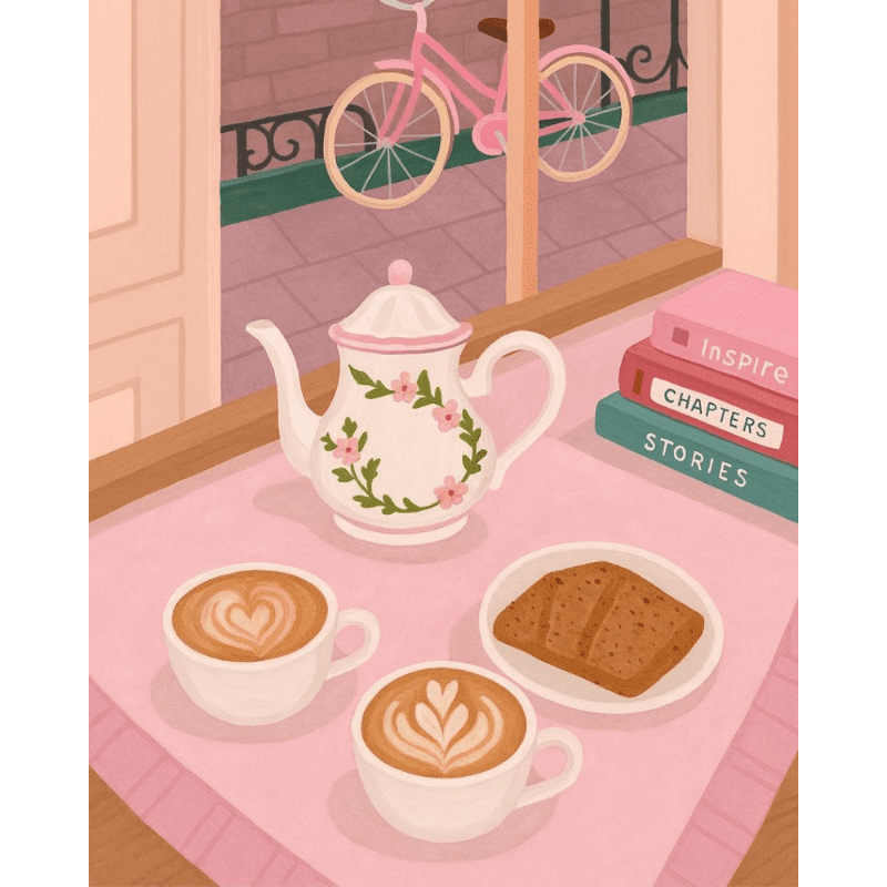 Romantisch café - Diamond Painting