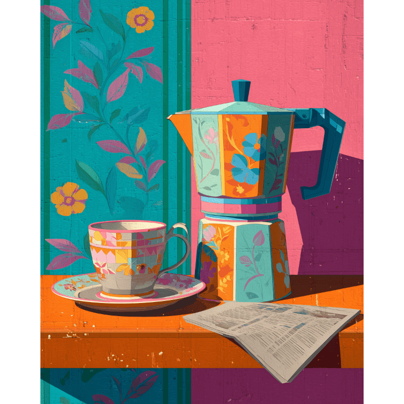 Café à la Couleur - Diamond Painting
