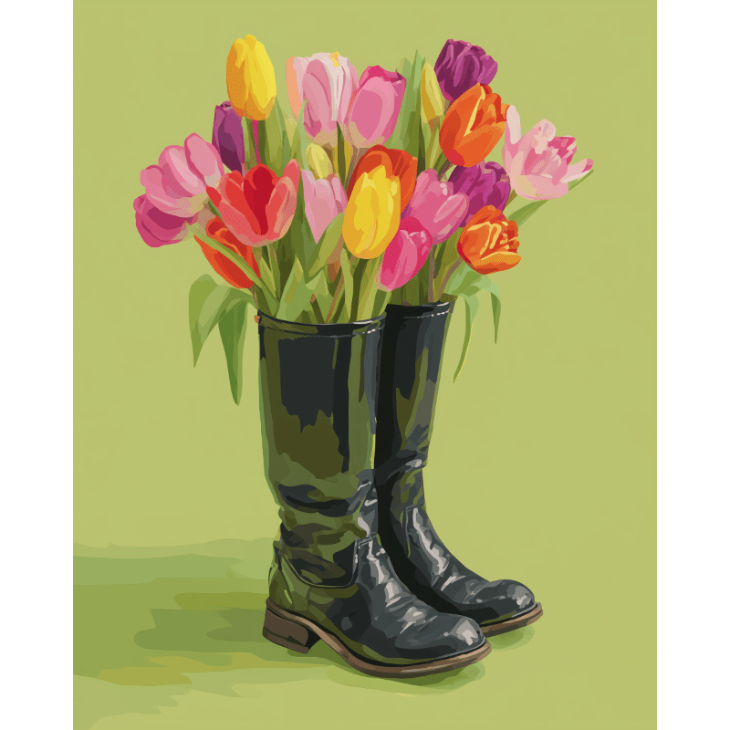 Bloemenstappen - Diamond Painting