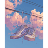 Hangende sneakers - Diamond Painting