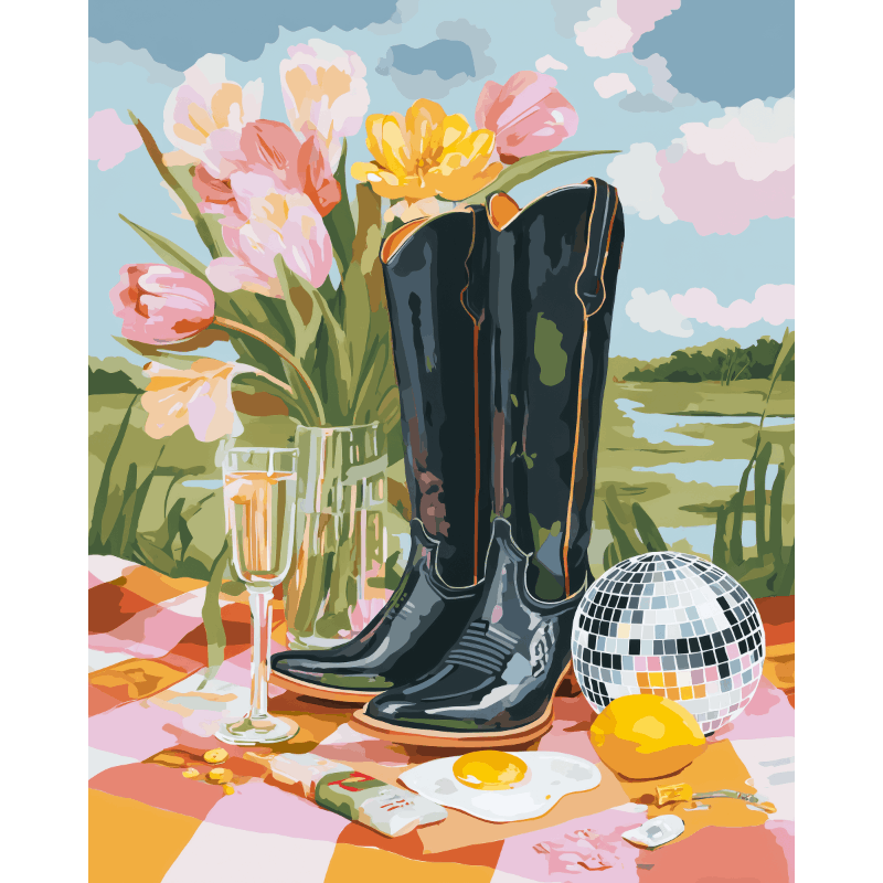 De ochtend na het dansen - Diamond Painting