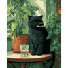 Chagrijnige kat - Diamond Painting