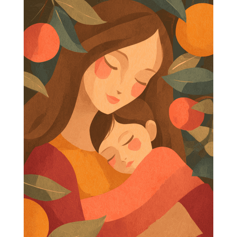 Moeder en kind - Diamond Painting
