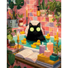 Ontspannen zwarte kat - Diamond Painting