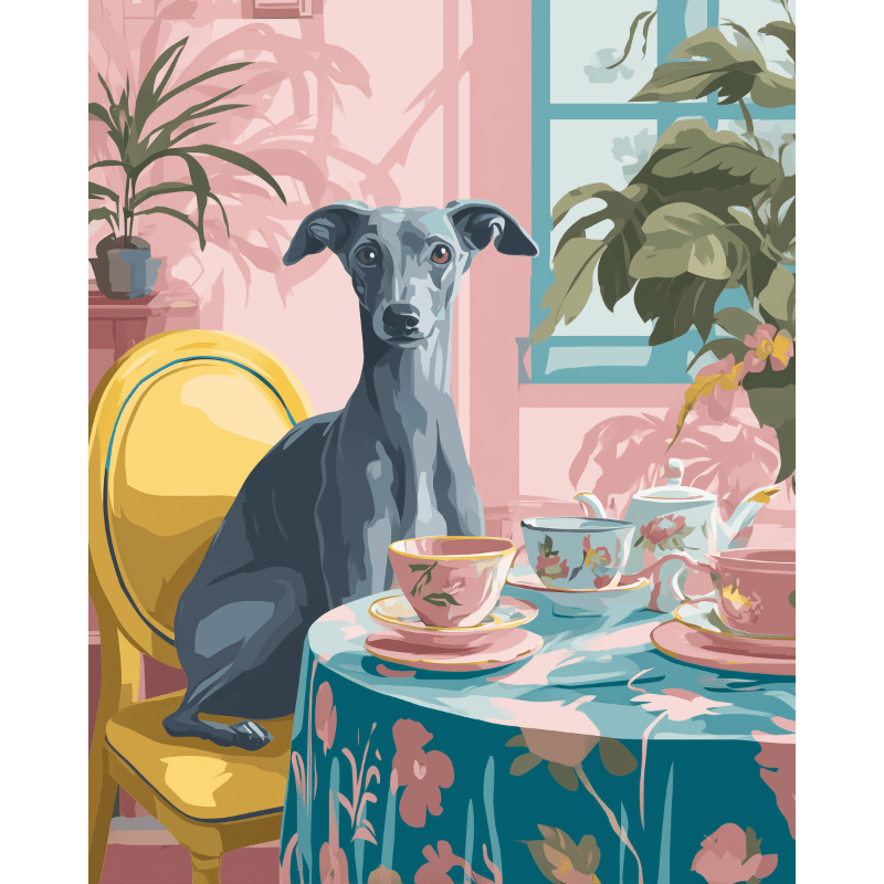 Thee met de hertogin - Diamond Painting