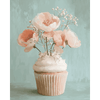 Bloemige cupcake - Diamond Painting