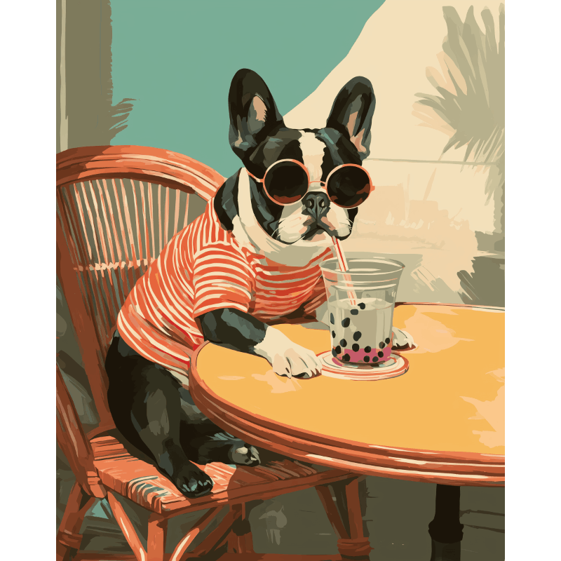 Franse hipster - Diamond Painting